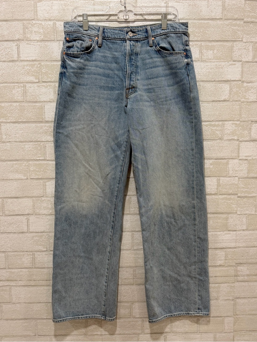 MOTHER The Dodger Button Hover Cuff Jeans - I Could Care Less - Sz - 29 - Picture 1 of 9